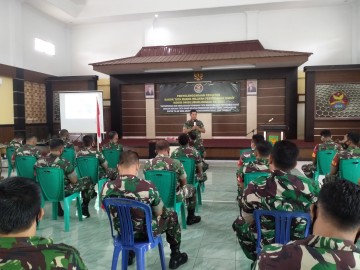 Danramil 406-03/Muara Rupit Pimpin Rakor Rakor Tata Ruang Wilayah Pertahanan Darat TA 2021