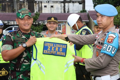 Dandim 0406/Lubuk Linggau Hadiri Deklarasi Lubuk Linggau Bebas Knalpot Brong