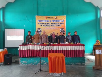 Babinsa Koramil 406-05/Muara Kelingi Hadiri Pelantikan Pengawas Tempat Pemungutan Suara(PTPS)