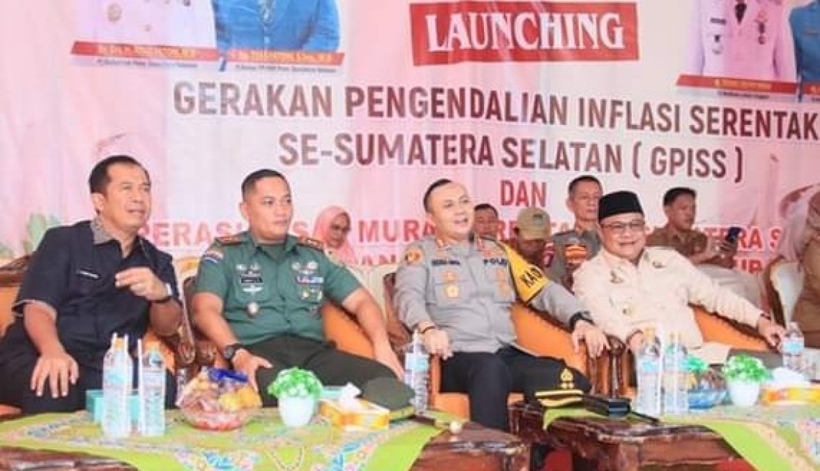 Bersinergi Dengan Forkopimda Dandim 0406/Lubuk Linggau Hadiri Launching GPISS dan Tinjau Operasi Pasar