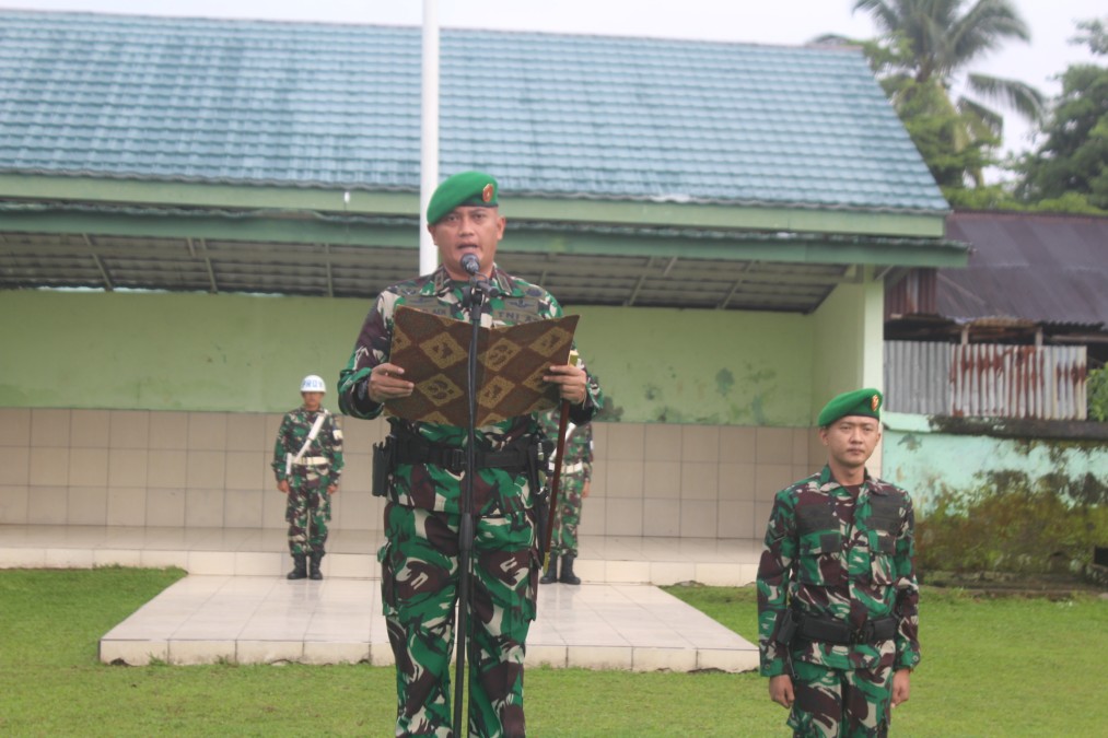 Pupuk Jiwa Patriotisme dan Nasionalisme Kodim 0406/Lubuk Linggau Gelar Upacara Bendera Rutin