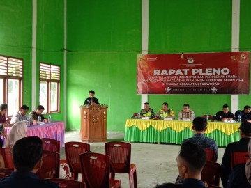 Babinsa Koramil 406-06/Tugumulyo Hadir Pada Rapat Pleno Tingkat Kecamatan.