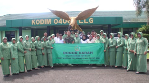 Persit KCK Cabang XVII Kodim 0406 Lubuk Linggau Gelar Donor Darah Menyambut HUT Ke 78 Persit
