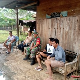 Pastikan Aman dan Kondusif, sertu Amron Musalisa Rutin Pantau Wilayah Binaan