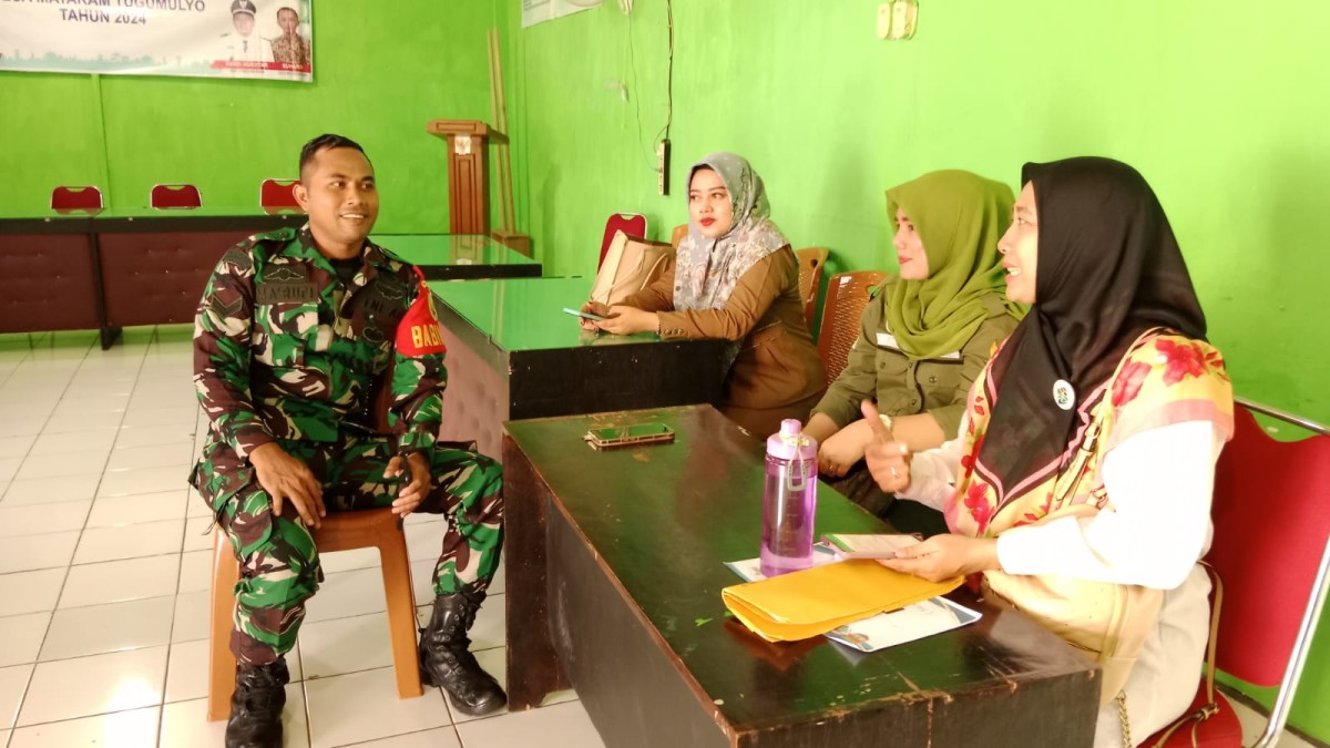 Pererat Sinergitas di wilayah Babinsa Koramil 406-06/Tugumulyo jalin Komsos Dengan Perangkat Desa Di Wilayah binaan