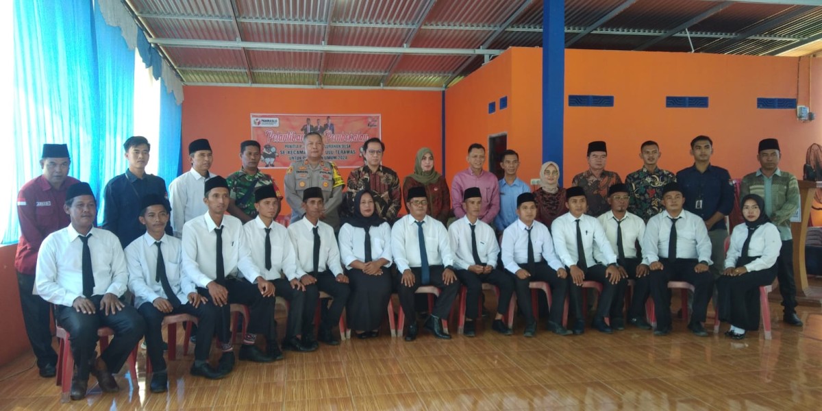 Babinsa Koramil 406-09/Terawas Serka Bambang Menghadiri Kegiatan Pelantikan KPPS Di wilayah Binaaan , Ini Pesan Babinsa.