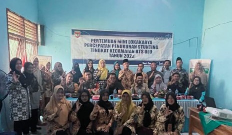 Babinsa Kodim 0406 Lubuk Linggau Hadiri Mini Lokakarya Percepatan Penurunan Stunting Tingkat Kecamatan