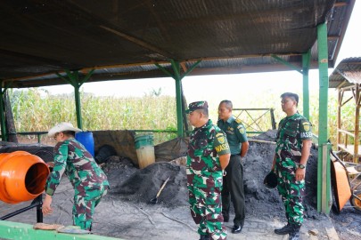 Tim Wasev Korem 044/Gapo Tinjau Demplot Ketahanan Pangan Kodim 0406 Lubuk Linggau