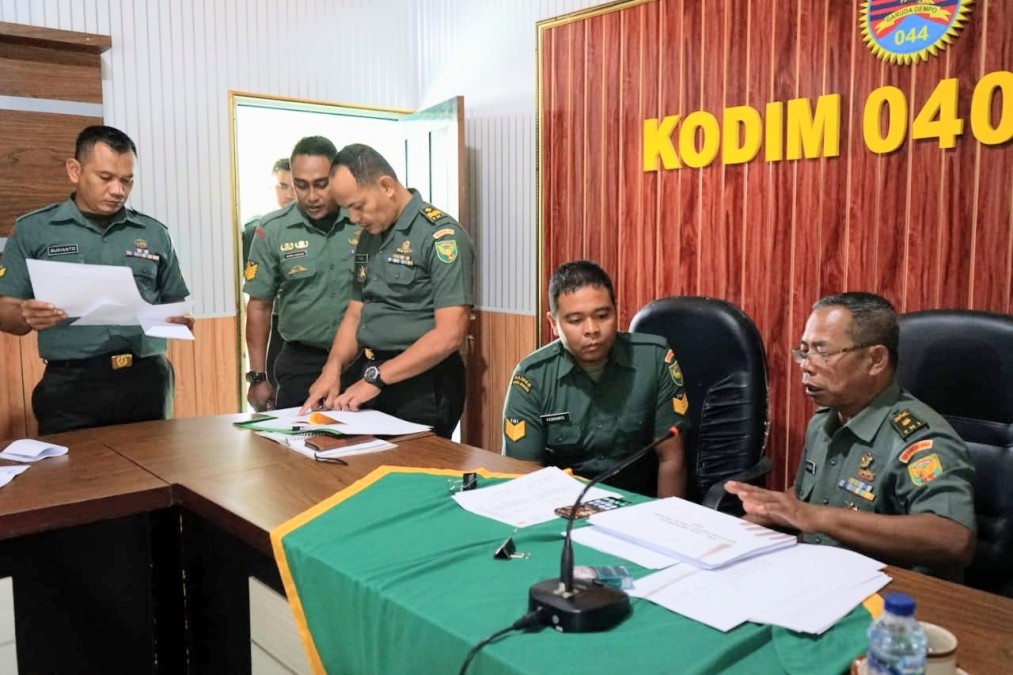 Jelang Serah Terima Dandim , Kodim 0406 Lubuk Linggau Menerima Tim Verifikasi Korem 044/Gapo
