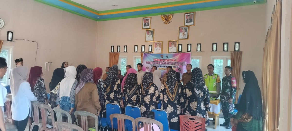 Babinsa Koramil 06/Tugumulyo Hadiri Rembuk Stunting Tingkat desa di wilayah binaan