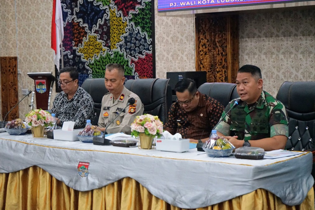Bersama Forkopimda Kota Lubuk Linggau Dandim 0406/Lubuk Linggau Melaksanakan Rapat Persiapan Harganas Ke 31 Tingkat Provinsi