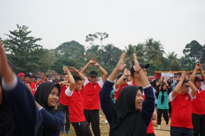 Kepala Staf Kodim 0406/Lubuk Linggau Menghadiri Acara Senam Massal Se-Kabupaten Muratara