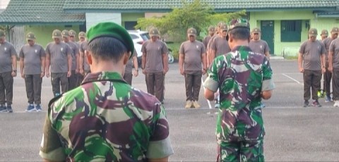 Jumat sehat Kodim 0406/LubukLinggau Laksanakan Olahraga Bersama