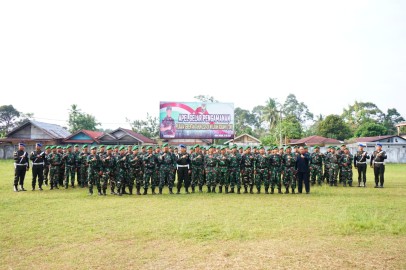 Kodim 0406/Lubuk Linggau Melaksanakan Apel Gelar Pasukan Pengamanan Pilkada serentak tahun 2024