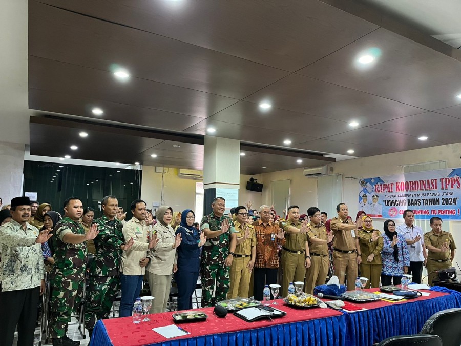 Dandim 0406/Lubuk Linggau Mengikuti Rapat Koordinasi Tim Percepatan Penurunan Stunting Tingkat Kabupaten Musi Rawas Utara