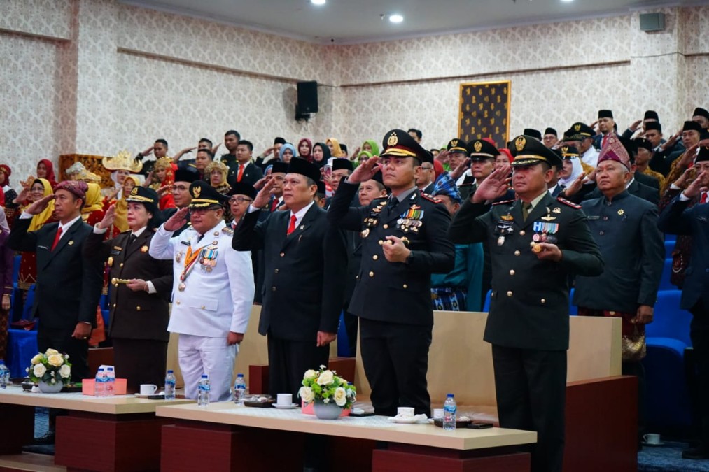 Komandan Kodim 0406 Lubuk Linggau Mengikuti Rangkaian Peringatan Detik-detik Proklamasi HUT Ke 79 Kemerdekaan RI
