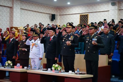 Komandan Kodim 0406 Lubuk Linggau Mengikuti Rangkaian Peringatan Detik-detik Proklamasi HUT Ke 79 Kemerdekaan RI
