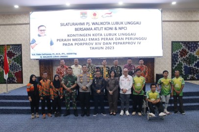 Bersama Forkopimda Kota Lubuk Linggau Dandim 0406/Lubuk Linggau Hadir Dalam Acara Silaturahmi PJ Walikota Bersama Atlit Berprestasi