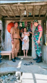 Peduli Gizi Anak-anak di wilayah Binaan, Babinsa melaksanakan giat pencegahan Stunting
