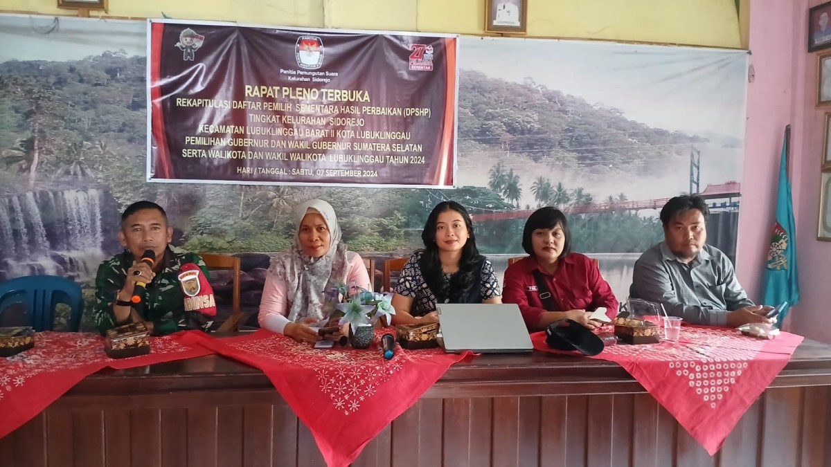 Babinsa Koramil 406-08/Lubuklinggau Hadiri Rapat Pleno Di wilayah binaan