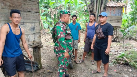 Jalani komunikasi yang baik dengan warga Binaan, Babinsa melaksanakan giat komsos