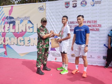 Danramil Kapten Inf Ajun Taufik Hadiri Acara Lomba Lari Merah Putih Tahun 2024 Di Kecamatan Muara Kelingi