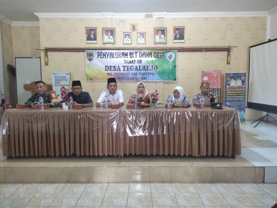 Babinsa Koramil 0406-06/Tugumulyo Serda Joko Hadiri Pembagian BLT dan Penentuan Titik nol