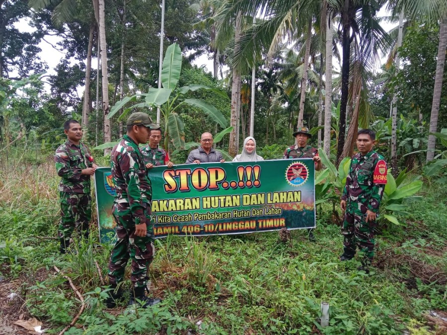 Babinsa Koramil 406-10/LT Berikan Sosialisasi dan Himbauan Karhutla di Wilayah Kecamatan Lubuk Linggau Timur II