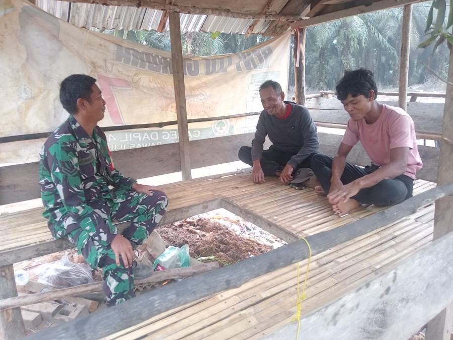 Untuk mengetahui keluh kesah warga Binaan, Babinsa melaksanakan giat komsos