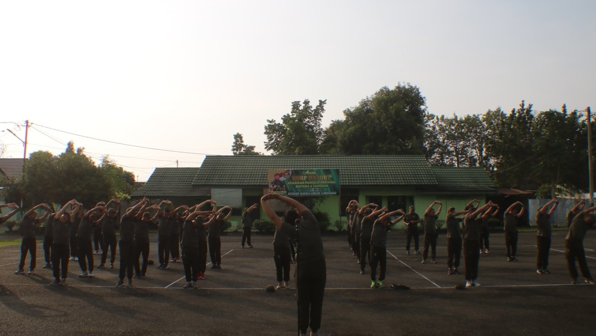 Semangat Jaga Kesehatan, Kodim 0406/Lubuklinggau Gelar Olahraga Bersama