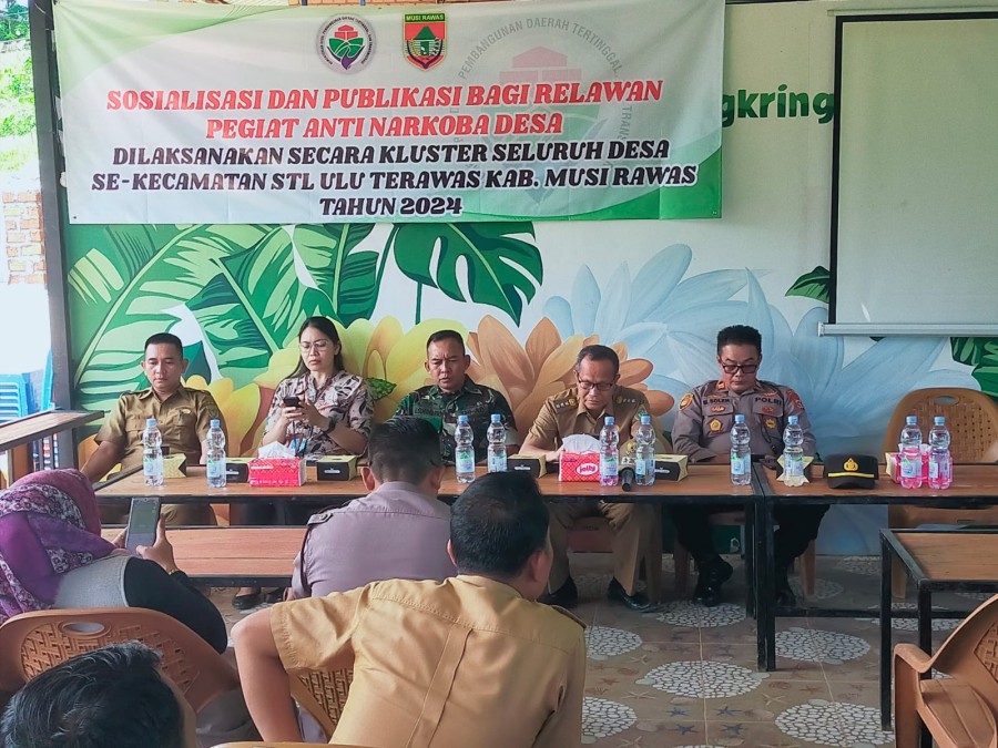 Danramil 406-09/Terawas Hadiri Sosialisasi dan Publikasi Relawan Pegiat Anti Narkoba.