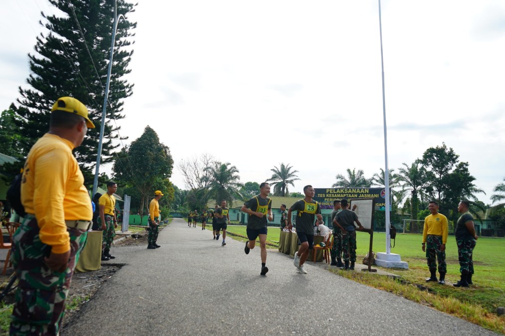 Kodim 0406/Lubuk Linggau Melaksanakan Tes Kesamaptaan Jasmani Periodik II TA. 2024 Dan UKP 1-4-2025