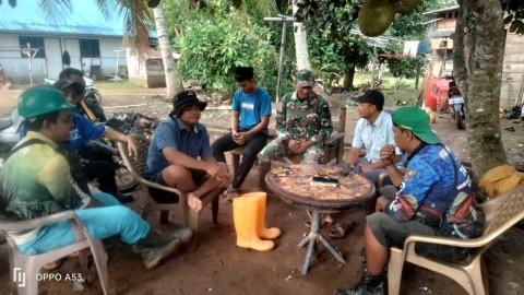 Serda Suryanda Laksanakan Komsos Bersama Masyarakat Desa Sungai Naik