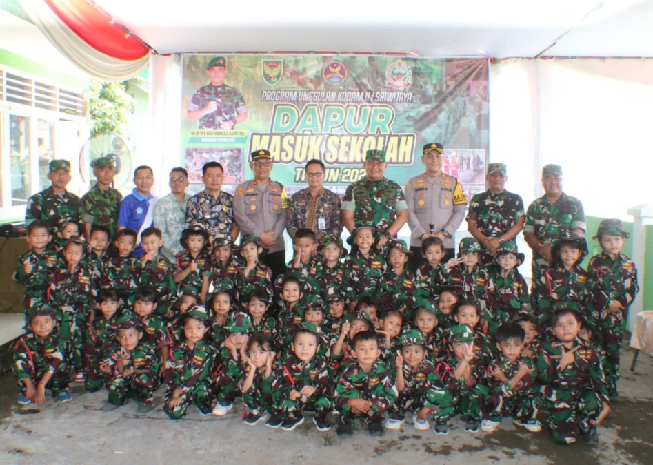 Program Unggulan Kodam II/Sriwijaya Dapur Masuk Sekolah Tahun 2024 Kodim 0406/Lubuk Linggau