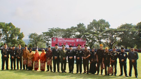 Kasdim 0406/Lubuk Linggau Mayor Khoirul Ansori Hadiri Upacara Hari Pahlawan di Lubuk Linggau