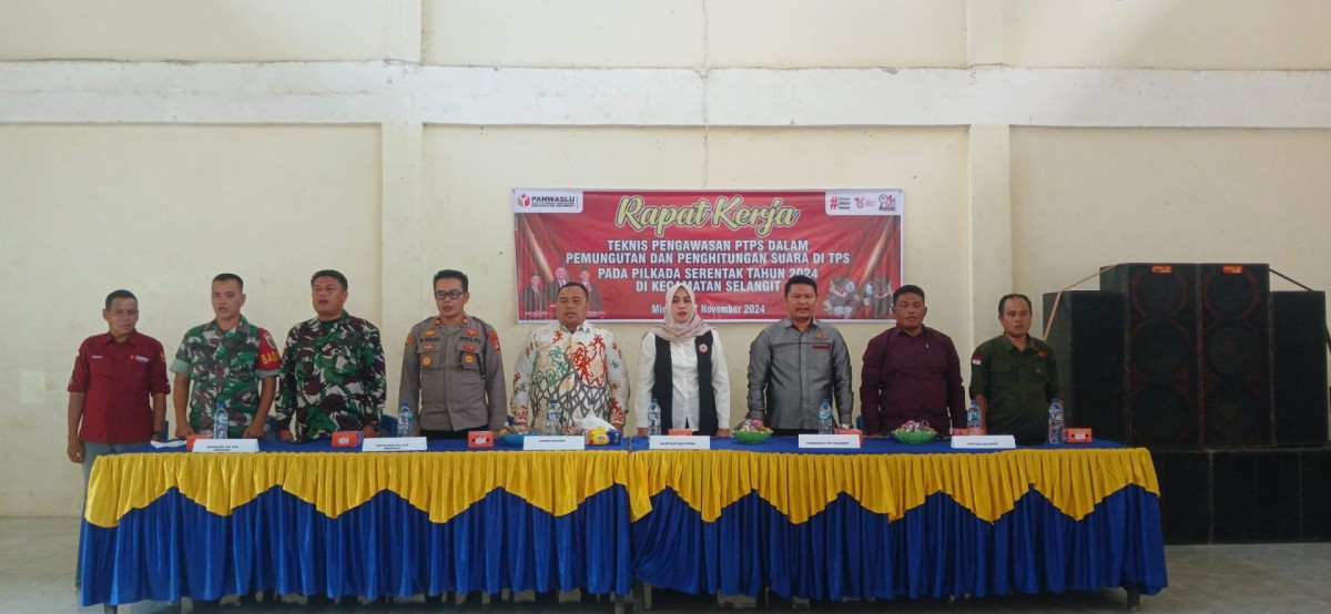 Danpos Ramil Selangit Hadiri Rapat Teknis Pengawasan Tempat Pemungutan Suara (PTPS) untuk Pemilu Serentak 2024.
