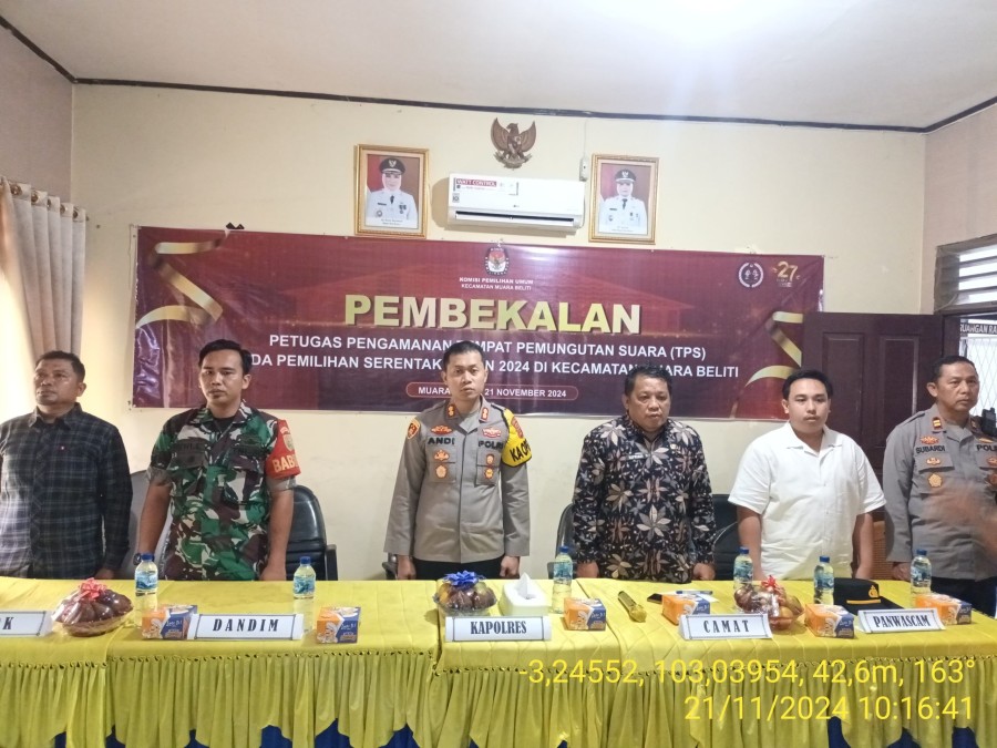 Babinsa Koramil 406-06/Tugumulyo Hadiri Bimtek Linmas di Kecamatan Muara Beliti