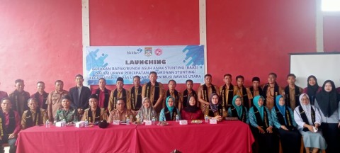 Danramil 406-01/Rawas Ulu Hadiri Launching Gerakan BAAS (Bapak/Bunda Asuh Stunting) Kecamatan Rawas Ulu Tahun 2024