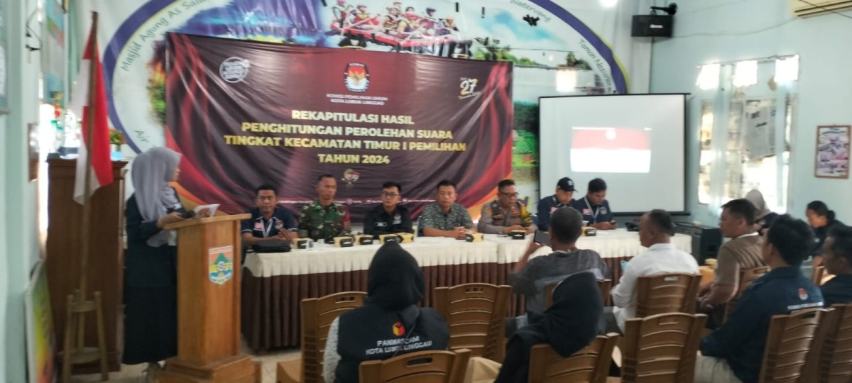 SERMA SUWARTONO MENGHADIRI RAPAT PLENO PILKADA DI KECAMATAN LUBUK LINGGAU TIMUR I