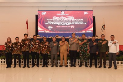 Dandim 0406/Lubuk Linggau Hadiri Rapat Pleno Terbuka Rekapitulasi dan Penetapan Hasil Pemilu 2024