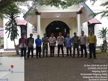 Babinsa Koramil 406-04/Muara Lakitan Serma Taufik H Laksanakan Pam Natal Tahun 2024