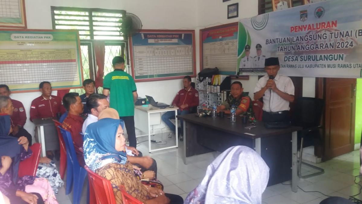 Babinsa Koramil 406-01/Rawas Ulu Hadiri Acara Pembagian BLT Tahun 2024