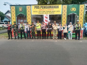 Babinsa Koramil 406-05/Muara Kelingi Laksanakan Pengamanan Natal di Pos Gereja G1 Mataram