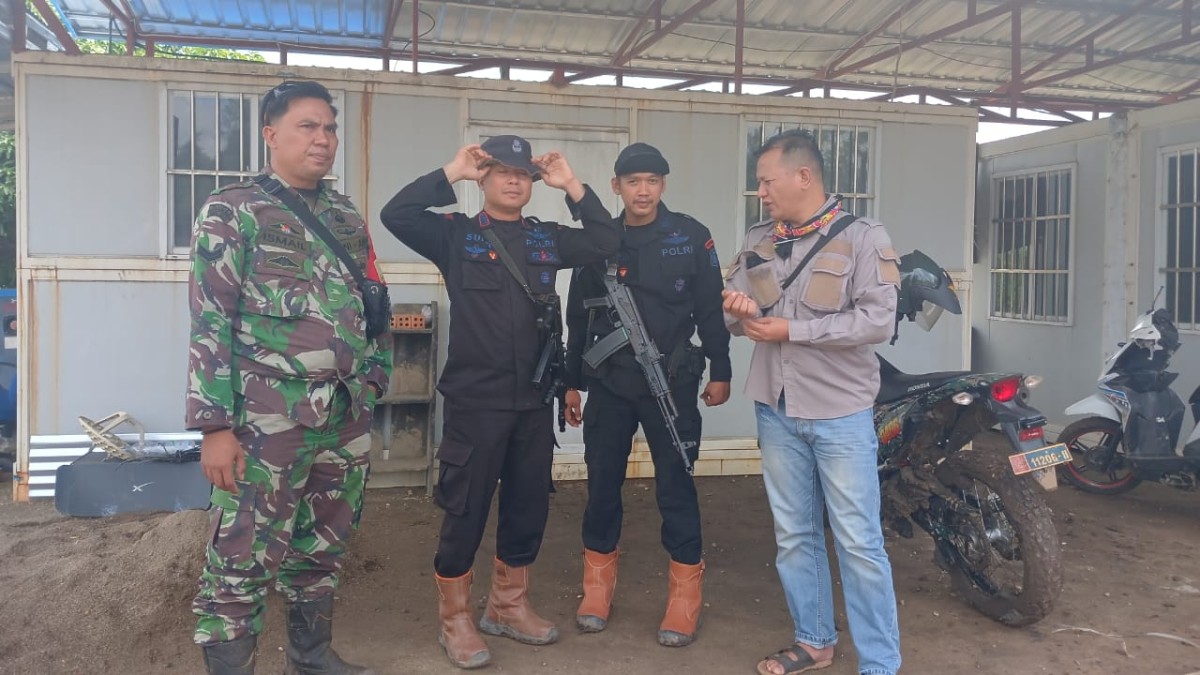 Babinsa Koramil 406-02/Rawas Ilir Laksanakan Silaturahmi dengan Security dan BKO di Area Tambang