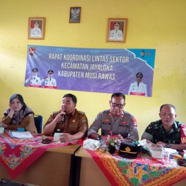 Serka Amron MusaLisa Babinsa Koramil 406-07/jayaloka Hadiri Rapat Koordinasi Lintas Sektor di Kecamatan Jayaloka