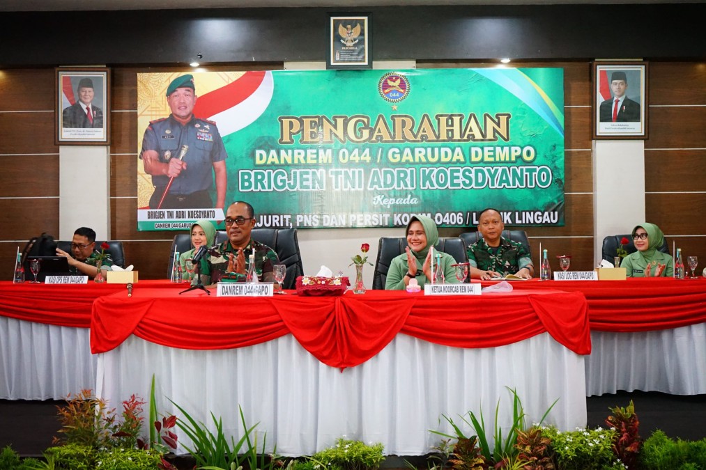 Dandim 0406/Lubuk Linggau Dampingi Kunjungan Kerja Perdana Danrem 044/Gapo Brigjen TNI Adri Koesdyanto Di Wilayah Kodim 0406/Lubuk Linggau