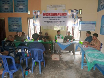 Babinsa Koramil 406-05/Muara Kelingi Sertu Dodi saputra Menghadiri Kegiatan Musrenbangdes