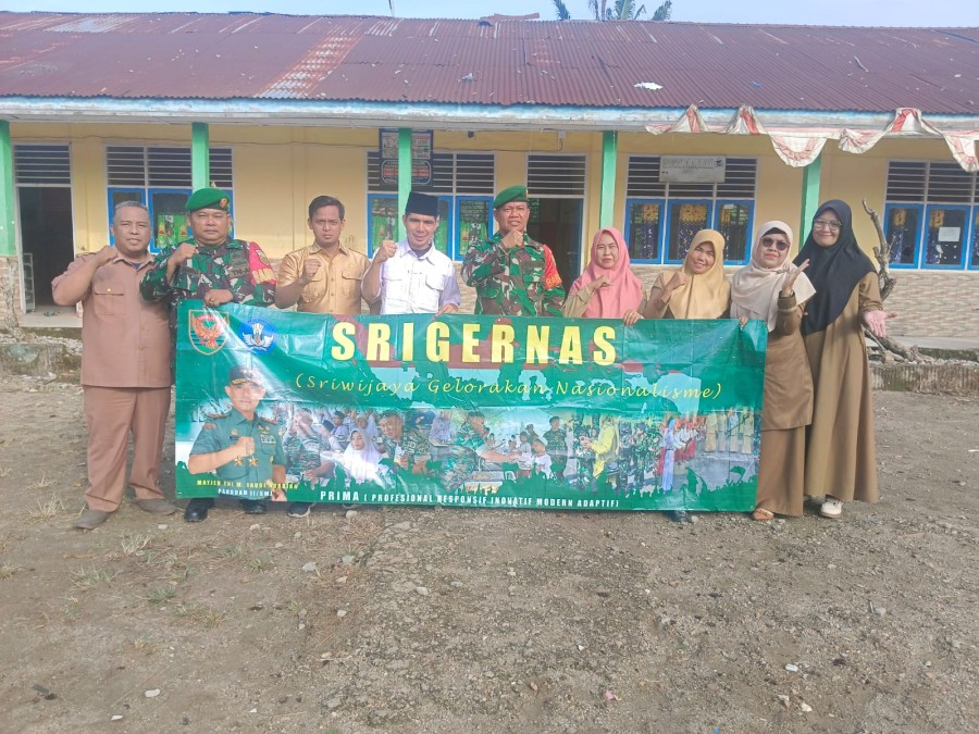 BABINSA KORAMIL 406-03/RUPIT MELAKSANAKAN UPACARA SIGERNAS DI SD KARANG ANYAR