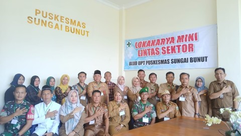 Danpos Koramil 406-05/Muara Kelingi Hadiri Lokakarya Mini Lintas Sektor di BLUT UPT Puskesmas Sungai Bunut