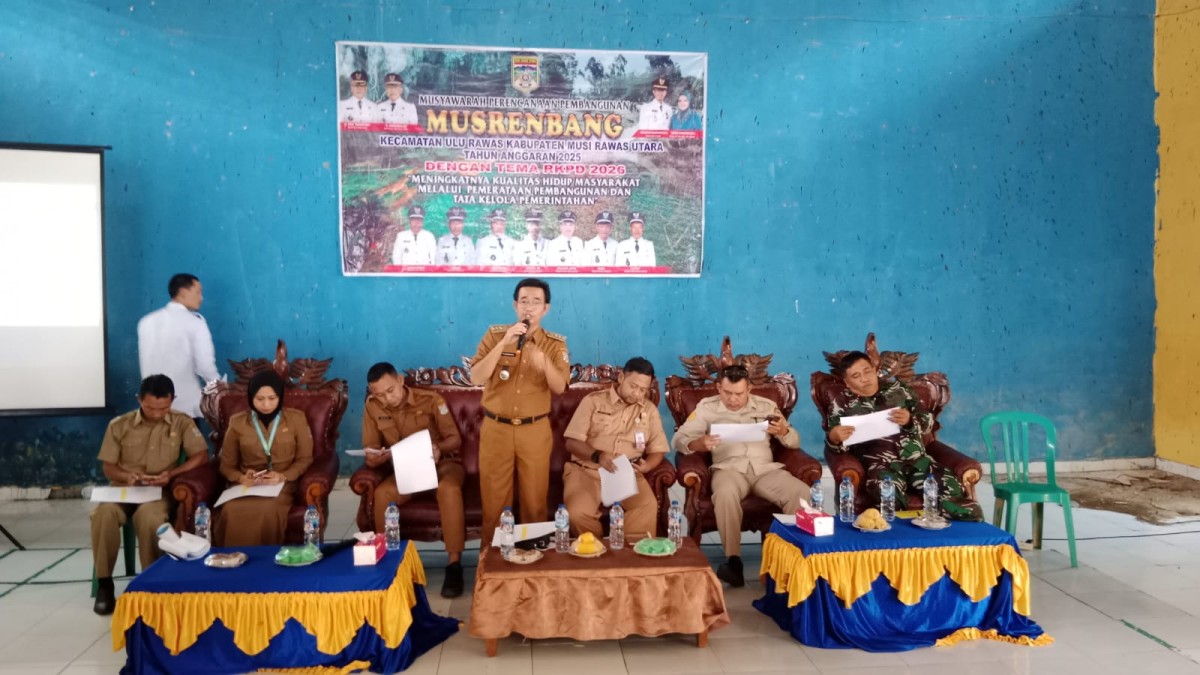 BABINSA KORAMIL 406-01/RAWAS ULU HADIRI RAPAT MUSRENBANG TINGKAT KECAMATAN ULU RAWAS